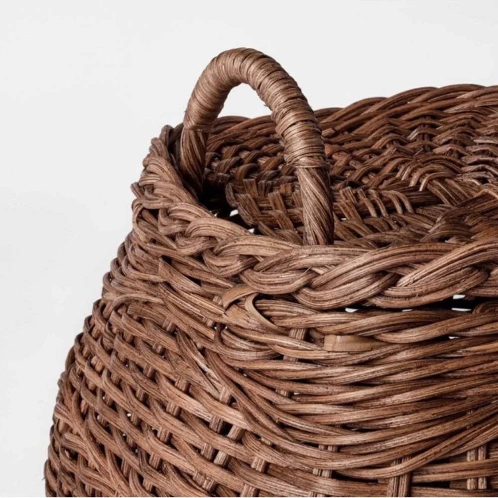 Square Rattan Basket Dark Brown - Threshold™ designed with Studio McGee